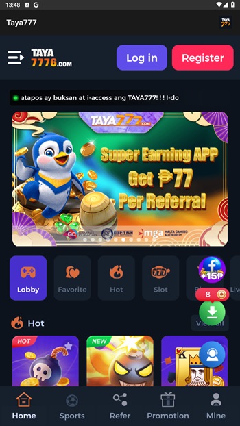 Taya777 screenshot