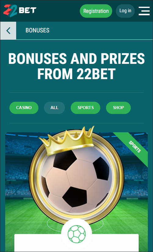 22Bet screenshot