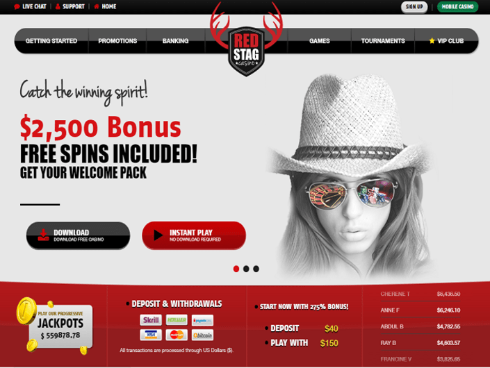 Red Stag Casino screenshot