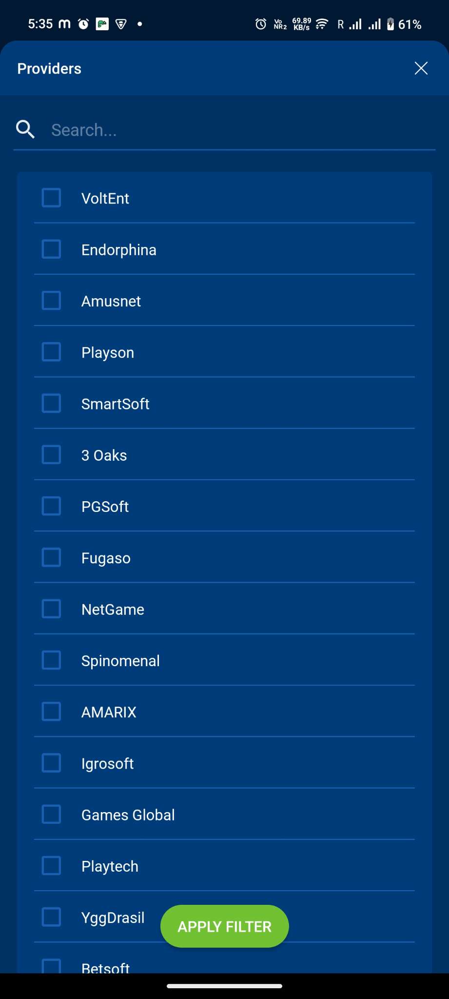 MostBet screenshot