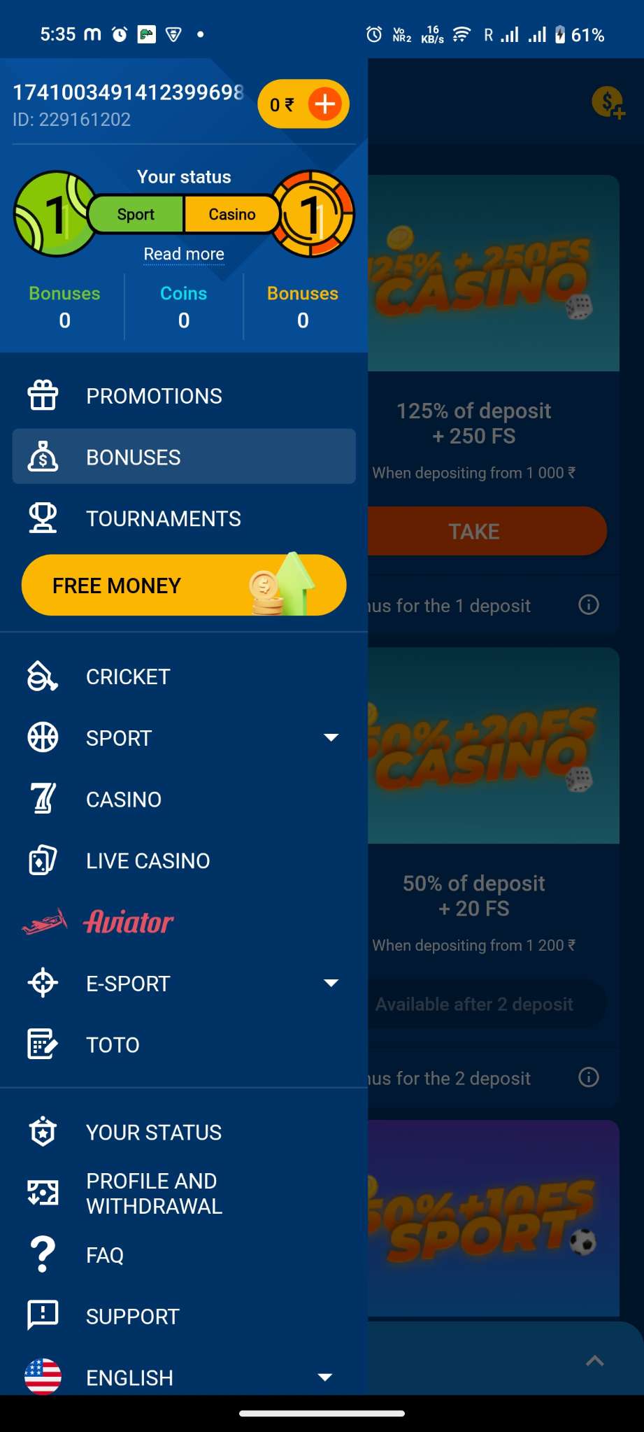MostBet screenshot