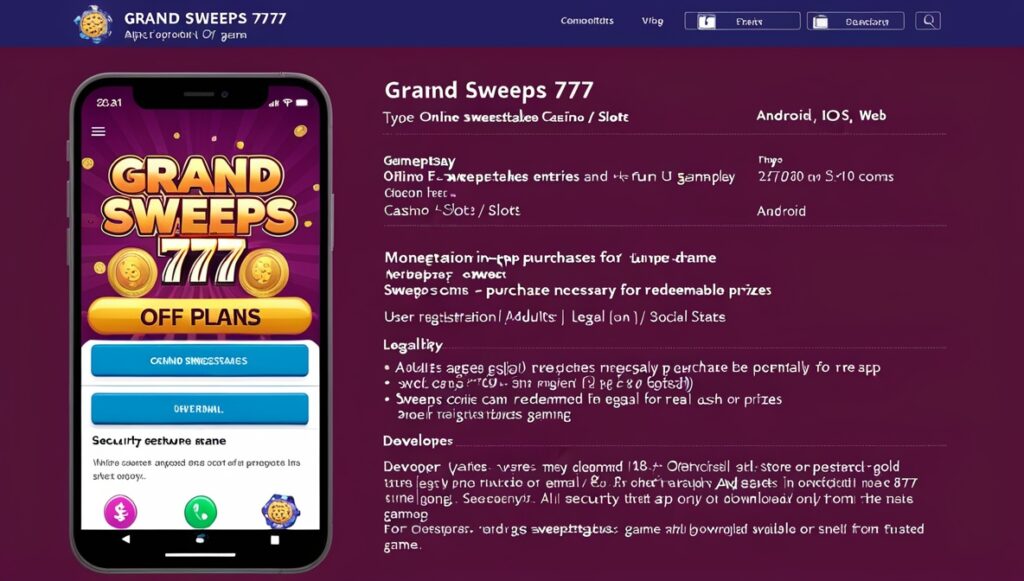 Grand Sweeps 777 screenshot