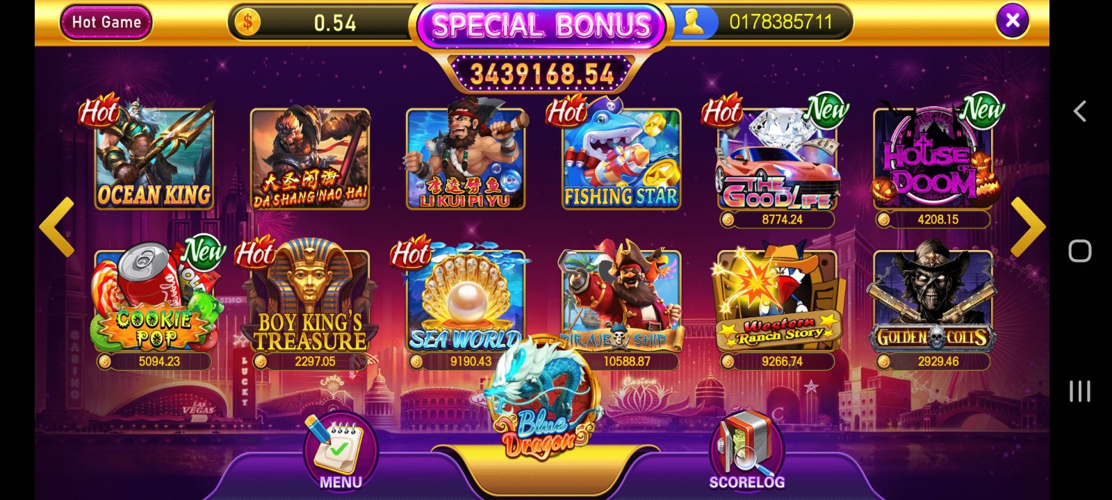 Blue Dragon 777 screenshot
