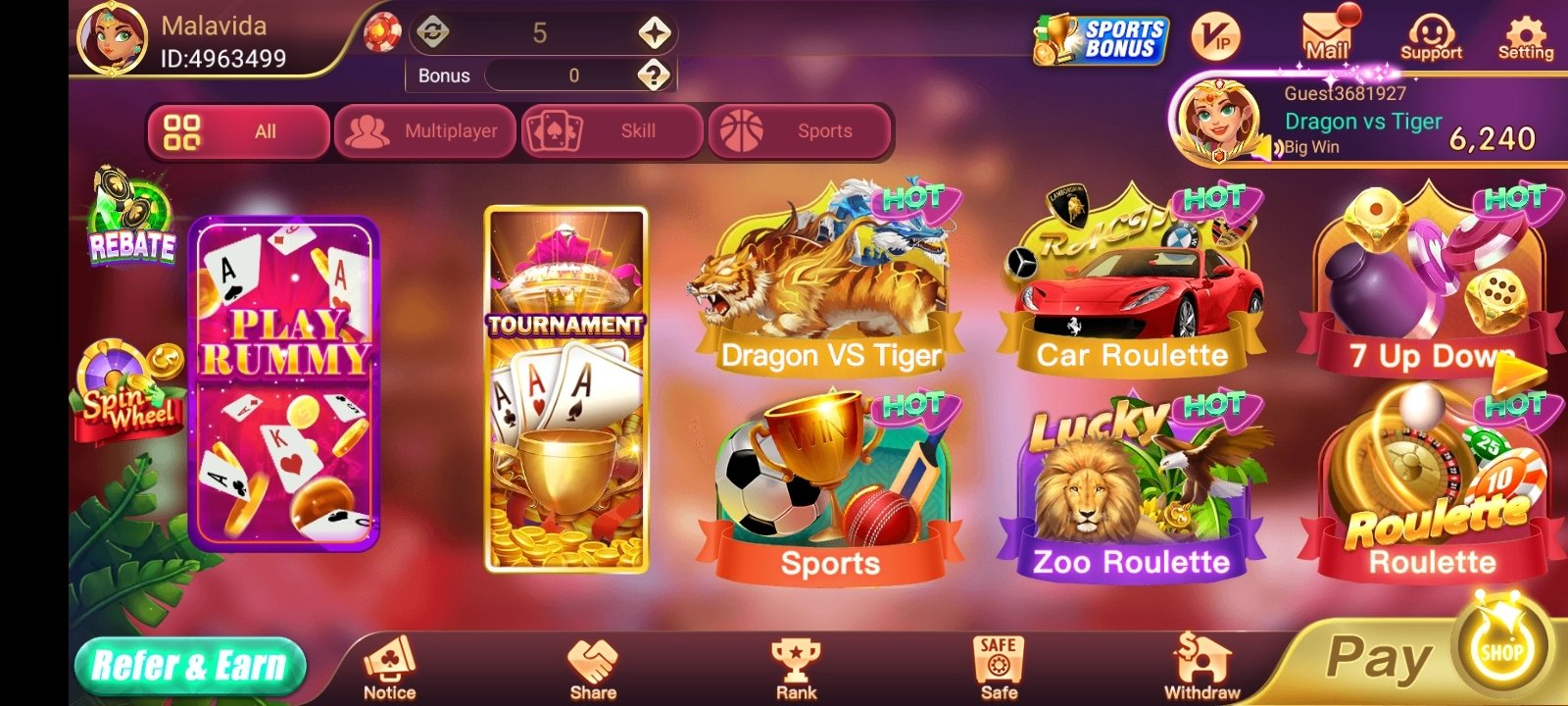 Rummy Mars Mod screenshot