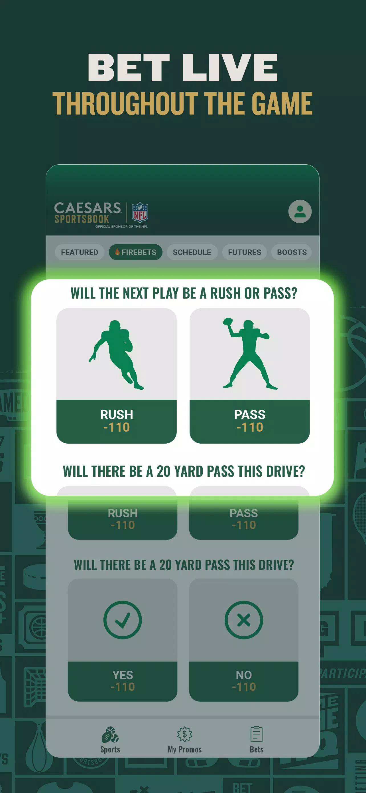 Caesars Sportsbook screenshot