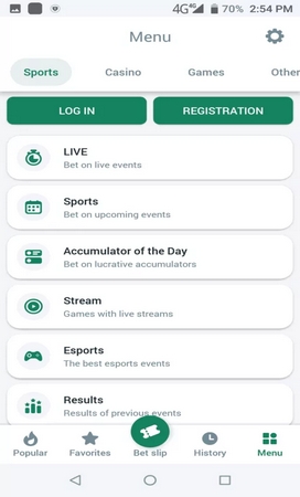 BetWinner APK screenshot
