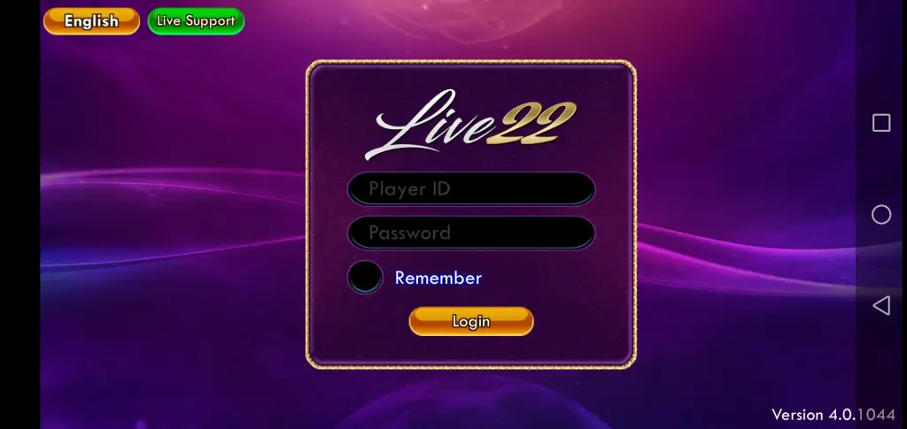 Live22 APK screenshot