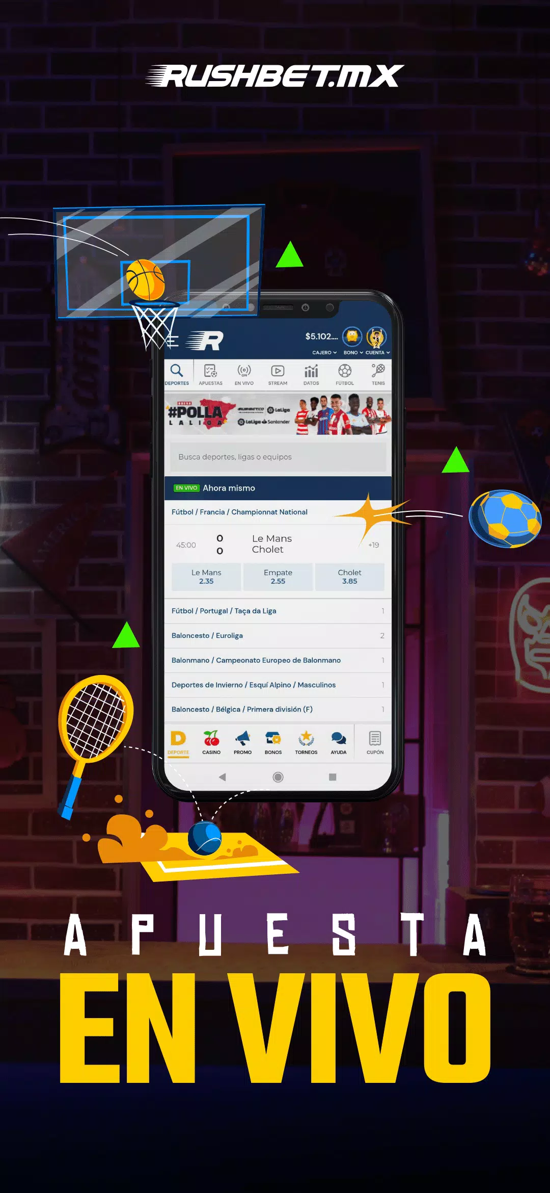 RushBet APK screenshot