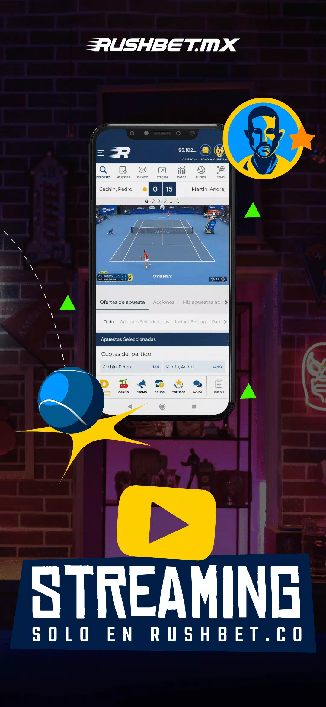 RushBet APK screenshot