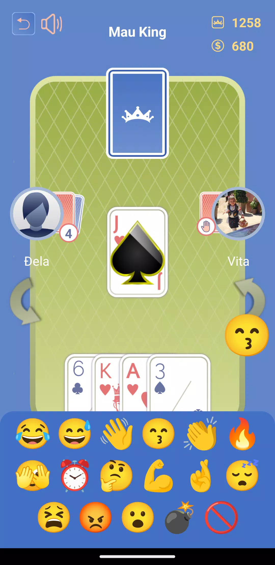 Mau King - Mau Mau card game screenshot