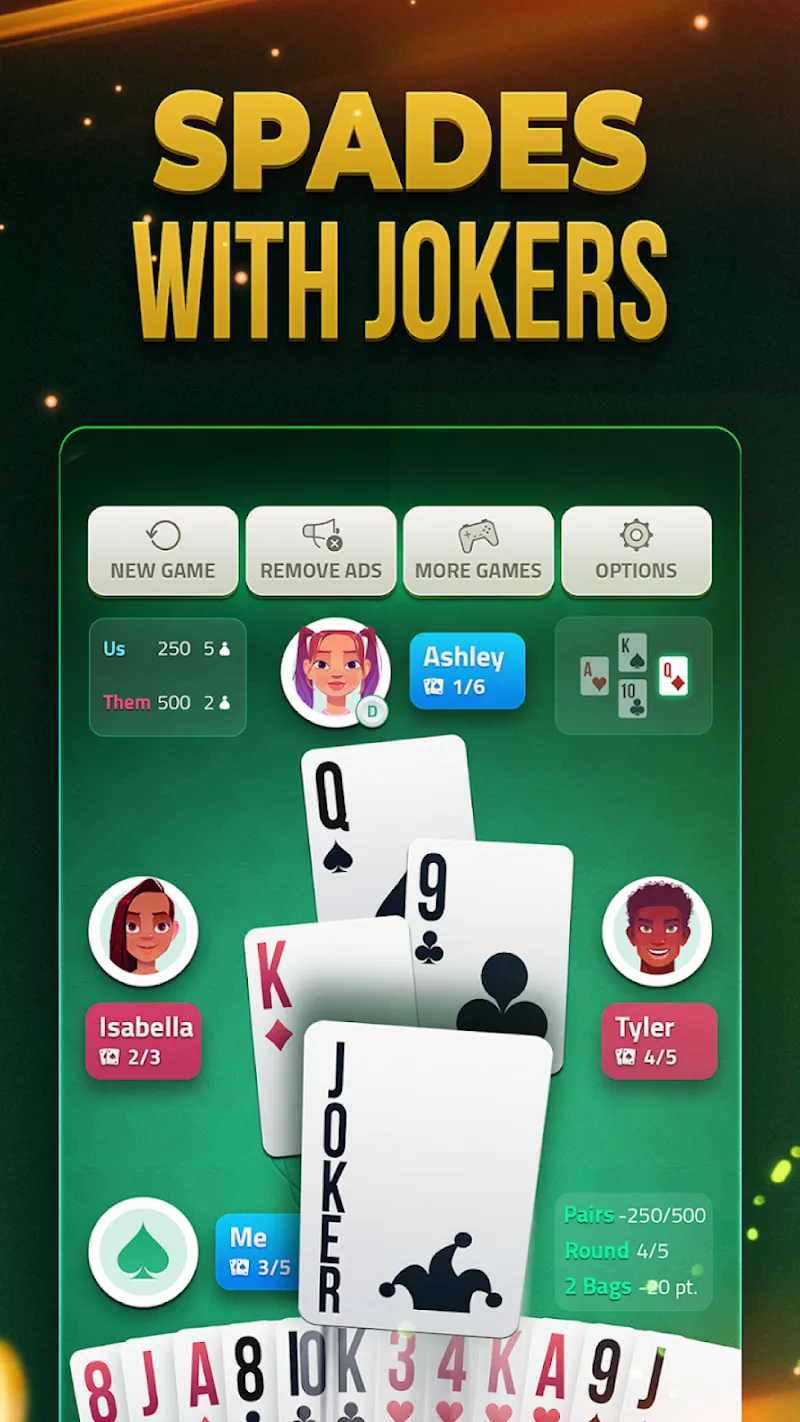 Spades Offline Card Game screenshot
