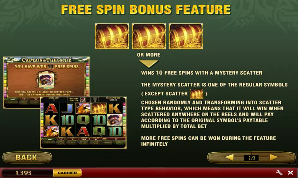 Captain's Treasure Slots screenshot