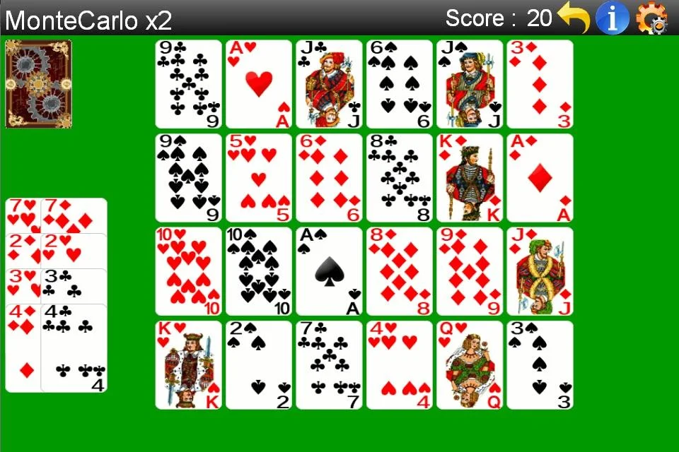 Monte Carlo Solitaire screenshot
