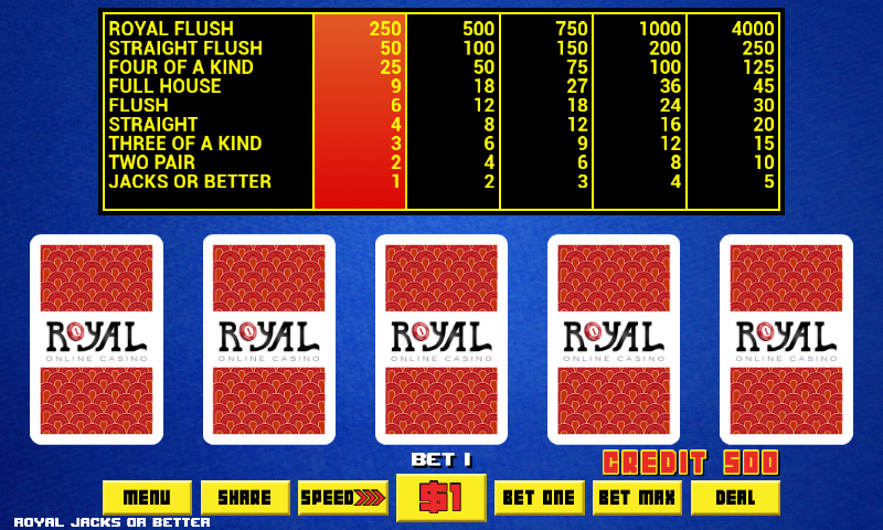 Video Poker - Royal Online screenshot