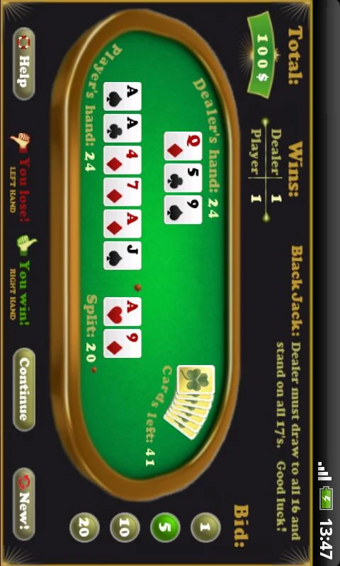 BlackJack screenshot