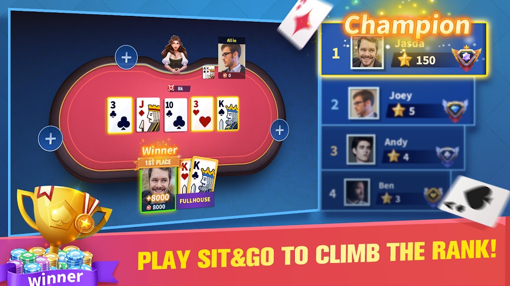 PokerGlory – Free Texas Hold'em screenshot