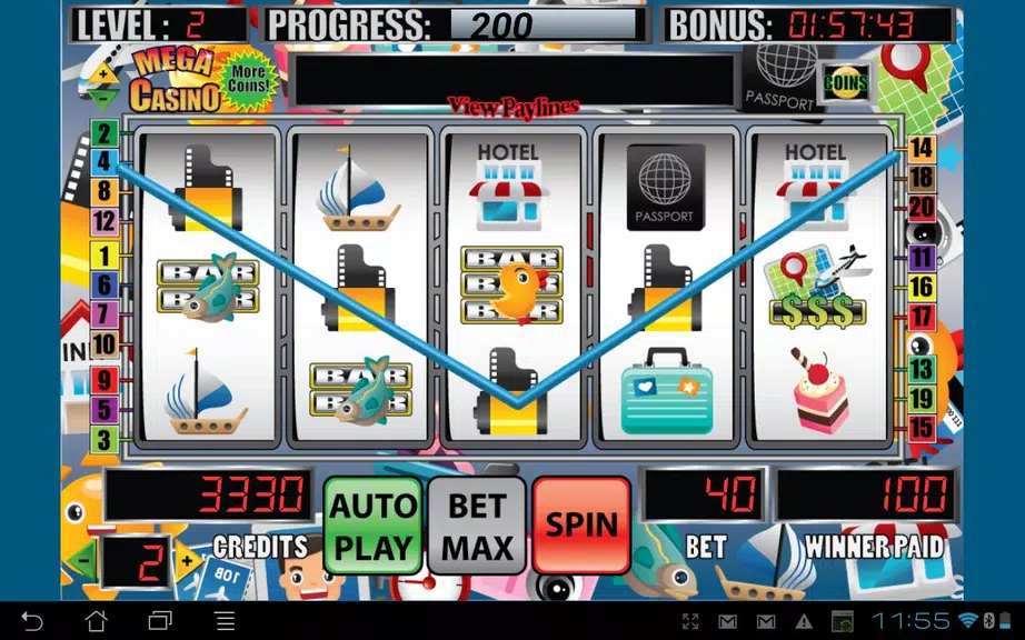 Mega Vacation Slot Machine screenshot