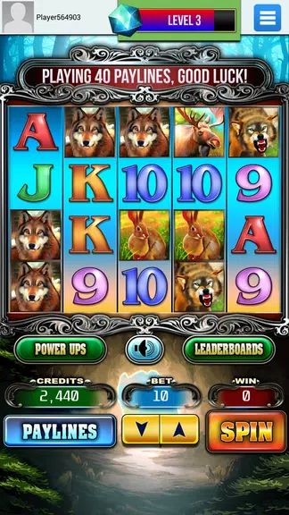 Wolf Chase Slots Machine screenshot