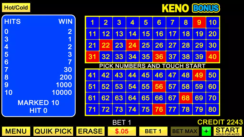 Keno Super Jackpot screenshot